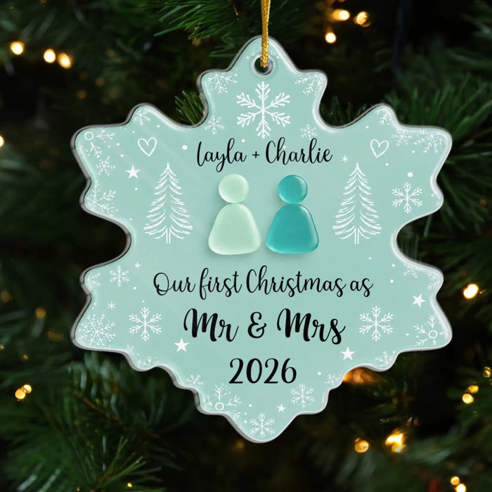 Mint To Be Together Forever - Personalized Acrylic Ornament - Christmas Gift For Couple