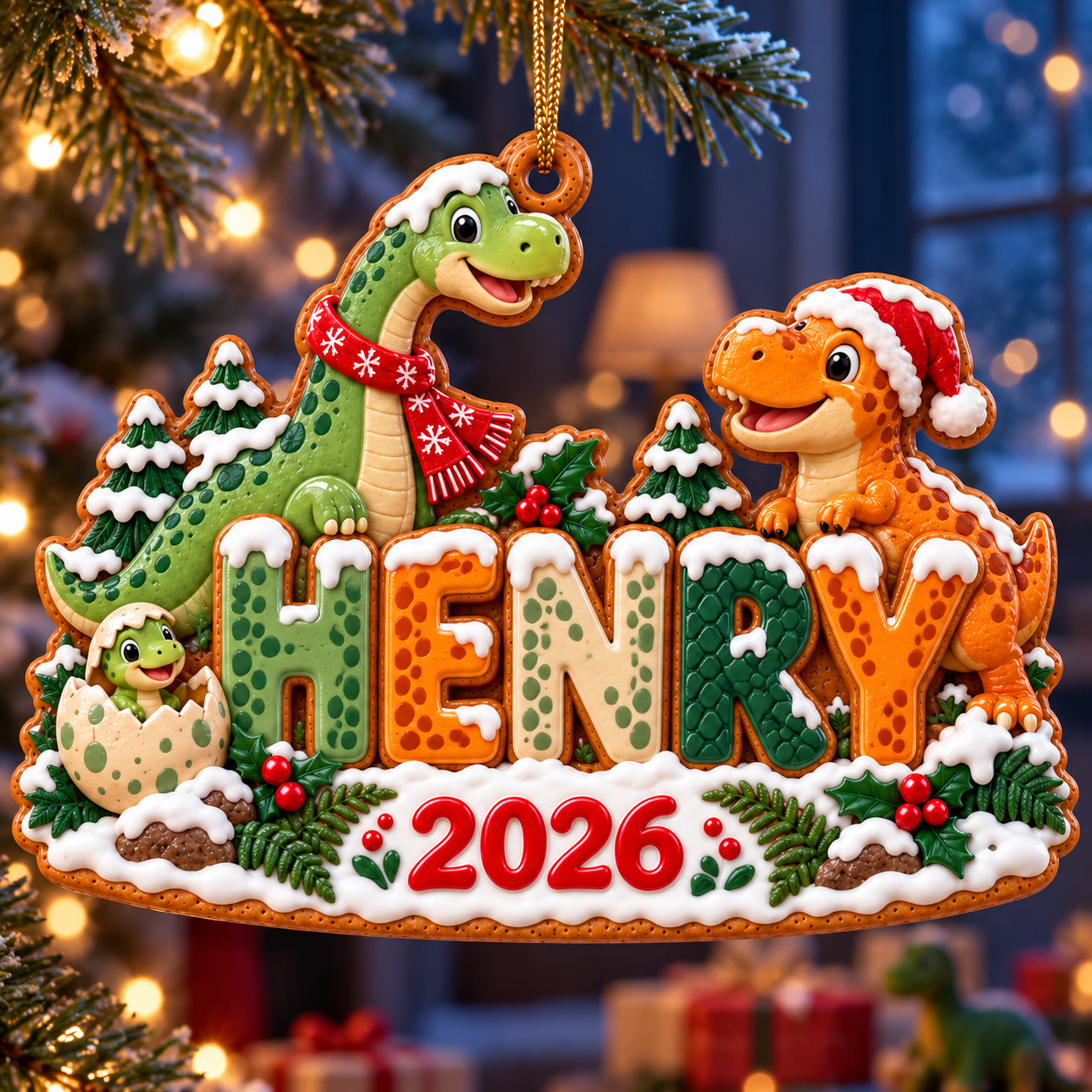 8d947cab 0126 417e a070 e29878fc1da1 HENRY Dinosaur Christmas Tree Ornament 1