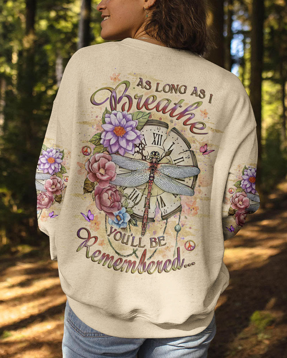 As Long As I Breathe Youll Be Remembered Dragonfly Memorial Floral AOP Shirts _3_ MovwQ