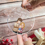 Baby First Christmas As A Family Of Three Personalized Circle Acrylic Ornament_2_994ac532 74e3 4a01 9361 d24dd84c59d2