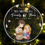 Baby First Christmas As A Family Of Three Personalized Circle Acrylic Ornament_4_166abf27 4563 41ae 9cef 5cac5fe23bfd
