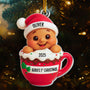 Baby_s 1st Christmas Cute Little Gingerbread Personalized Acrylic Ornament_1