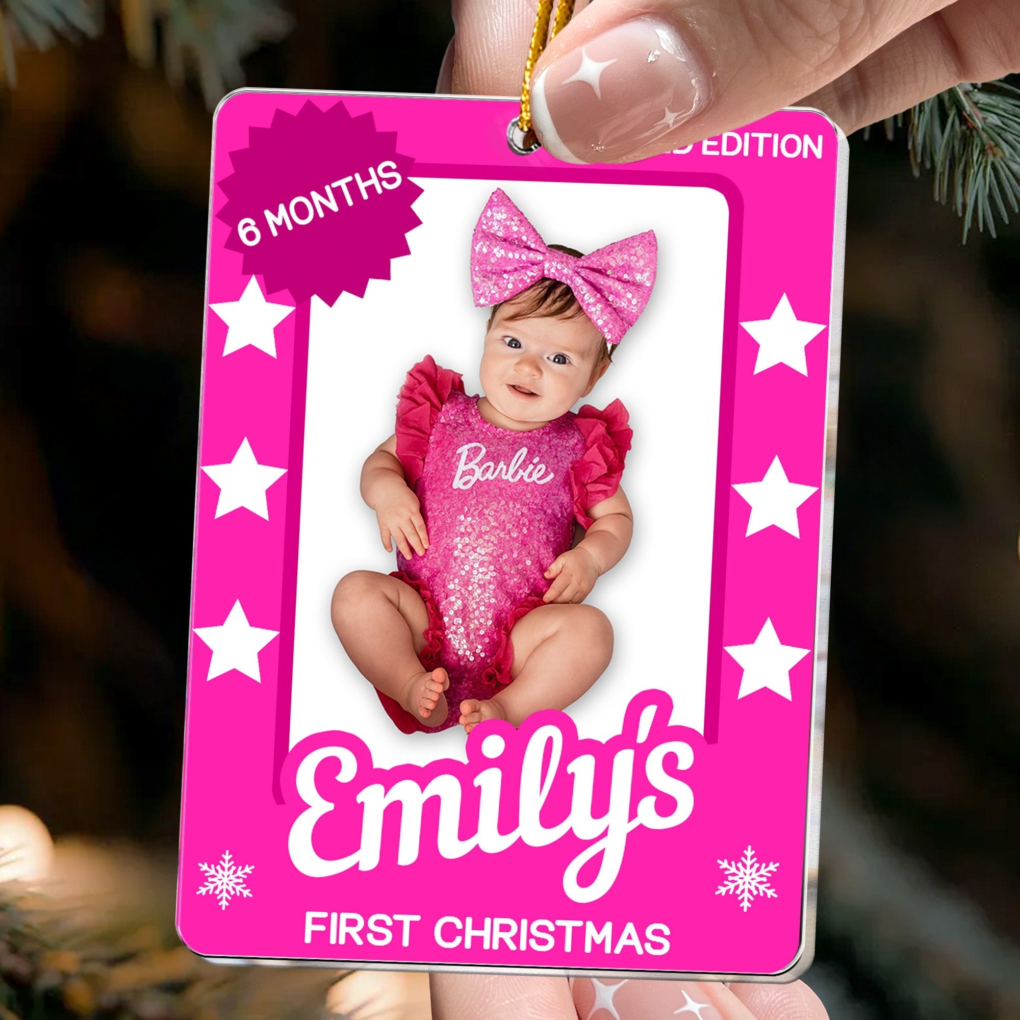 Baby_s First Christmas Toy Box Personalized Acrylic Photo Ornament_2