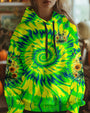 Be Happy Frog Tie Dye Hippie Graphic with Sunflowers AOP Shirts _4_ 2zlXG