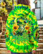 Be Happy Frog Tie Dye Hippie Graphic with Sunflowers AOP Shirts _5_ masZ3