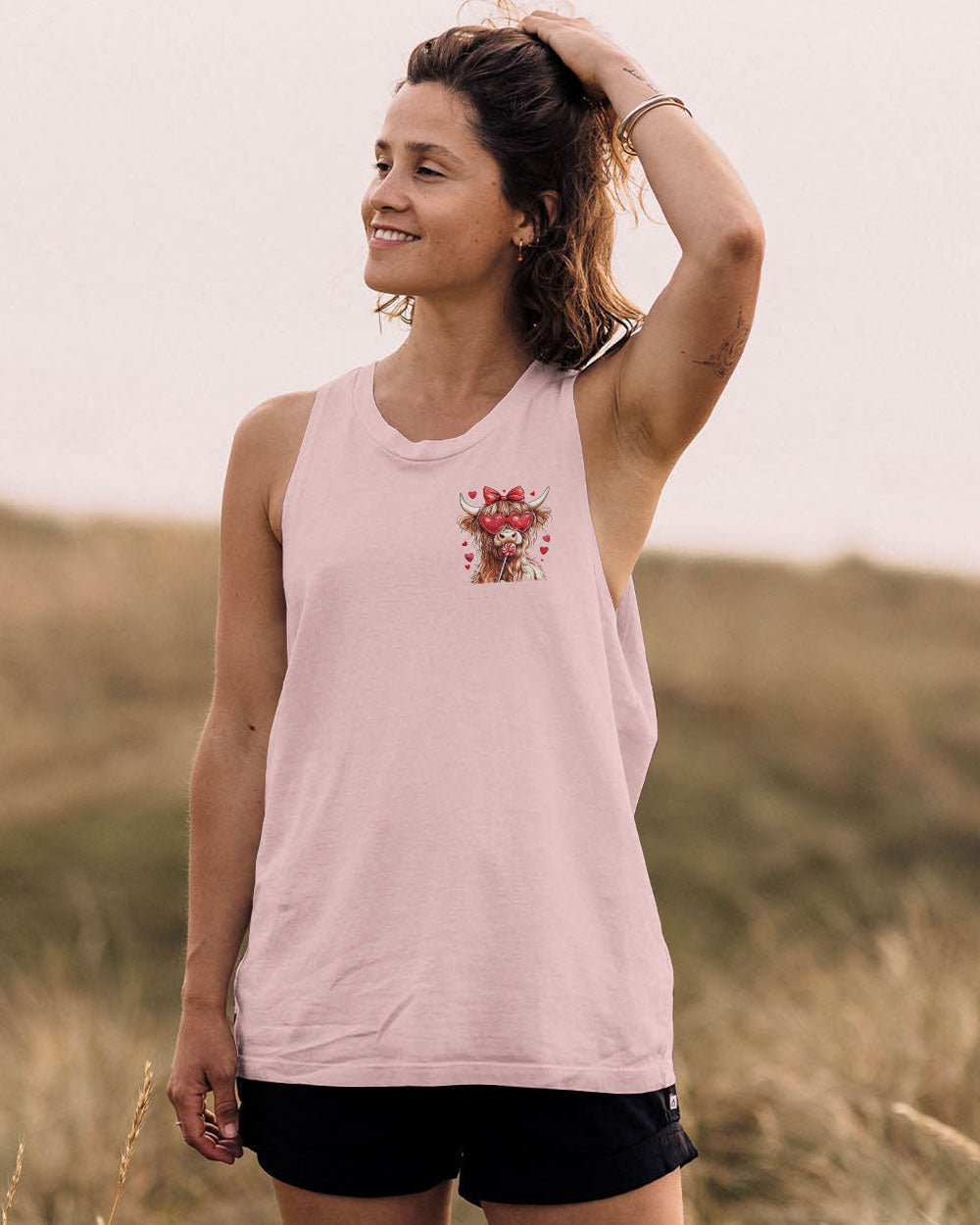 Be You The World Will Adjust Cute Cow with Bow and Heart Glasses AOP Shirts _10_ IcD8B