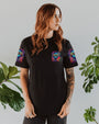 Be You The World Will Adjust Floral Dragonfly Hippie Hippie AOP Shirts _9_ loUzp
