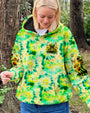 Be You The World Will Adjust Frog Sunflowers Green Tie Dye Graphic AOP Shirts _4_ NhA4B