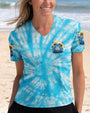 Be You The World Will Adjust Frog Tie Dye Sunflower Graphic AOP Shirts _11_ QZ8R3