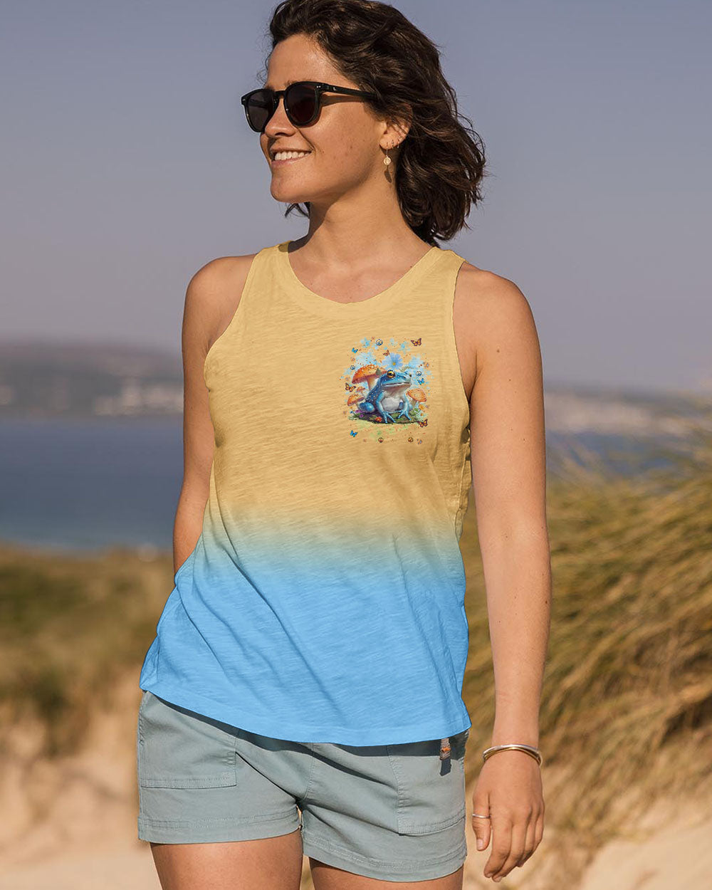 Be You The World Will Adjust Frog Whimsical Mushroom Forest AOP Shirts _6_ gIFQ7