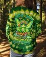 Be You The World Will Adjust Green Tie Dye Fairy Frog Signs and Mushrooms AOP Shirts _3_ 6JUyT