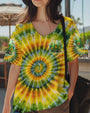 Be You The World Will Adjust Hippie Frog Sunflowers and Moon Tie Dye AOP Shirts _11_ DjDoe