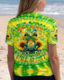 Be You The World Will Adjust Hippie Frog with Sunflowers Tie Dye AOP Shirts _3_ aTmfc