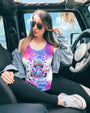 Be You The World Will Adjust Pastel Tie Dye Frog Flowers and Peace Signs AOP Shirts _6_ f6QM7