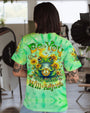 Be You The World Will Adjust Peace Frog and Sunflower Tie Dye Hippie AOP Shirts _1_ C4mja