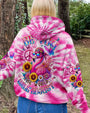 Be You The World Will Adjust Pink Tie Dye Flamingo Hippie Graphic for Women AOP Shirts _12_ KnpHO