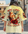 Be You The World Will Adjust Sunflower Face and Butterfly Hippie Floral Graphic AOP Shirts _1_ G5pQi