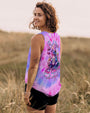 Be You The World Will Adjust Tie Dye Purple Peace Frog and Wildflowers AOP Shirts _7_ GS5ba