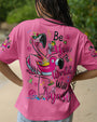 Be You the World Will Adjust Flamingo Funny and Graphic Tee for Women AOP Shirts _1_ ZbIo4