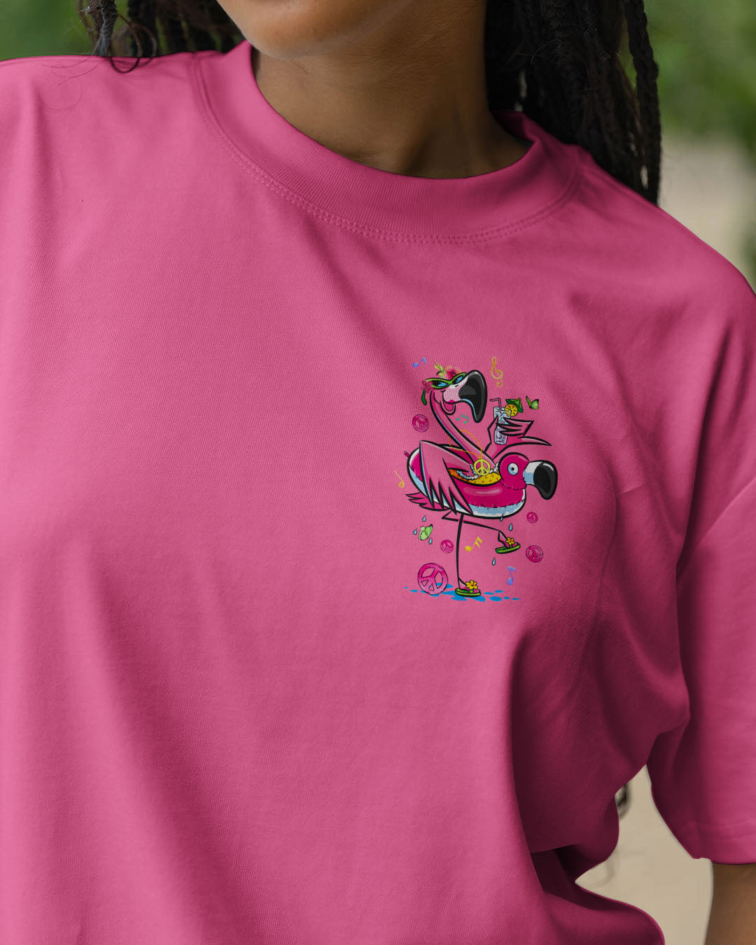 Be You the World Will Adjust Flamingo Funny and Graphic Tee for Women AOP Shirts _2_ LpNzA