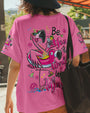 Be You the World Will Adjust Flamingo Funny and Graphic Tee for Women AOP Shirts _5_ U7TBB