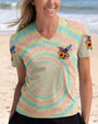 Be You the World Will Adjust Tie Dye Dragonfly and Sunflower AOP Shirts _2_ 8fKFy