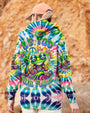 Be You the World Will Adjust Tie Dye Hippie Frog Graphic AOP Shirts _2_ GzRjO