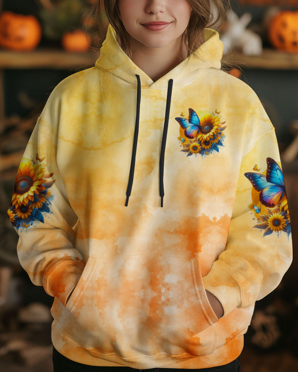 Be the Sunshine Sunflower and Butterfly Tie Dye AOP Shirts _4_ LOJPh