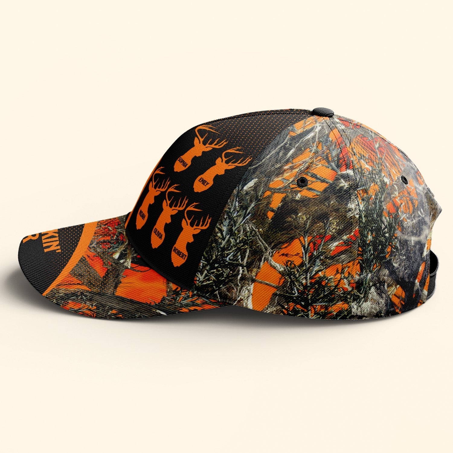 Best Buckin_ Papa Ever Custom Dad Grandpa Father Personalized Classic Cap_5