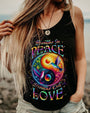 Breathe In Peace Breathe Out Love Yin Yang Hummingbird Mindful Quote Yoga AOP Shirts _11_ ONc2z