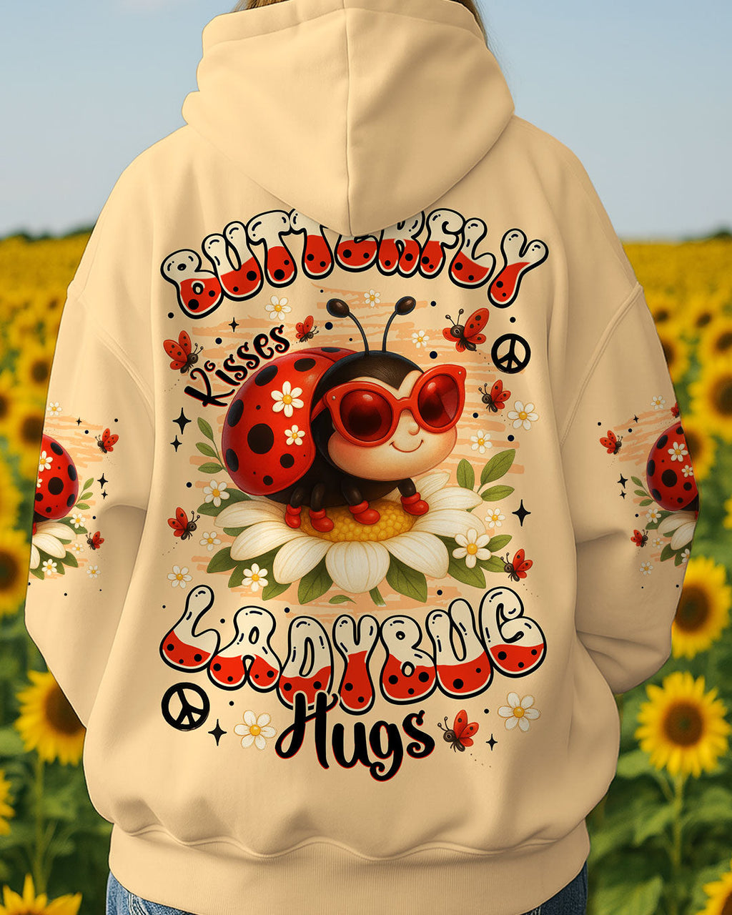 Butterfly Kisses _26 Ladybug Hugs Positive Vibes Peace _26 Love Hippie AOP Shirts _1_ W8Yqn