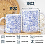 ChinoiserieToileDogCat PersonalizedWhiteEdge to EdgeMug BD1606 NAH4894 Mk4