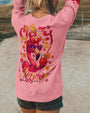 Crazy Flamingo Lady Fun Pink Peace Vibes Design for Women AOP Shirts _9_ Z9tA5