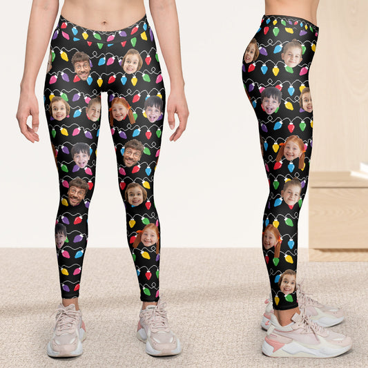 Custom Face Funny Ugly Leggings Personalized Photo Leggings_1