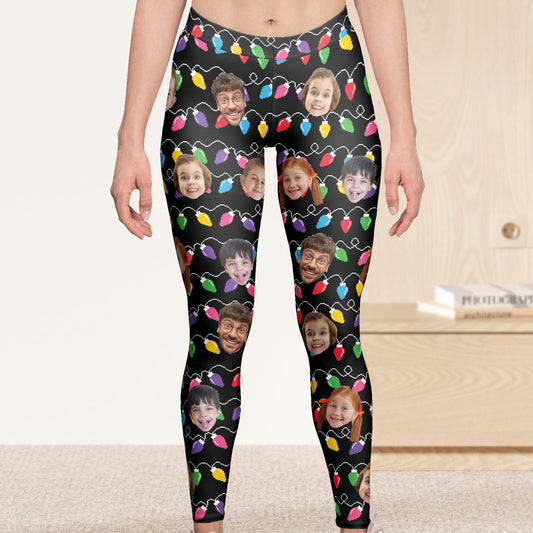 Custom Face Funny Ugly Leggings Personalized Photo Leggings_2
