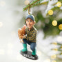 CustomPhoto3DEffectFigureArtChickenFarmer PersonalizedCustomShapedAcrylicOrnament MK1