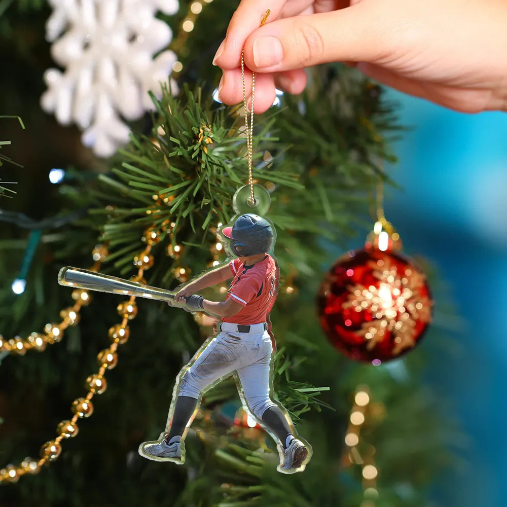 CustomPhotoBaseballPlayers PersonalizedAcrylicPhotoOrnament TK816 CLA1473 MkWebs3