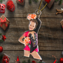 CustomPhotoCheerleaderChristmasDecorations PersonalizedAcrylicPhotoOrnament TK824 CLA1476 MkWebs5