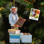 CustomPhotoChristmasBeeFarmerDecorations PersonalizedAcrylicPhotoOrnament TK845 CLA1575 MkDEF