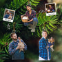 CustomPhotoChristmasChickenFarmerDecorations PersonalizedAcrylicPhotoOrnament TK852 CLA1577 MkDEF
