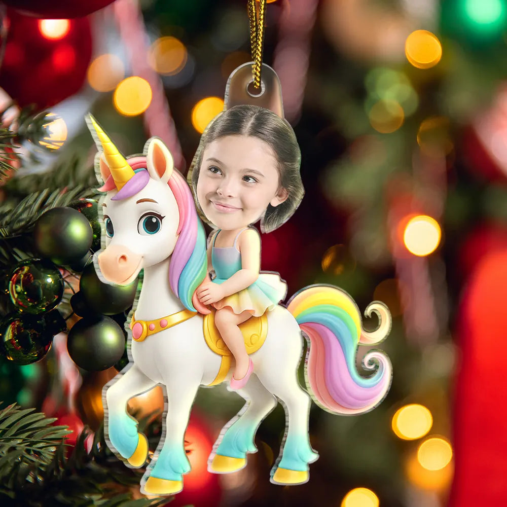CustomPhotoCuteKidFlamigoUnicorn PersonalizedAcrylicPhotoOrnament TG071 CLA1538 MOCKUPWEB4