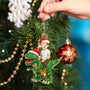 CustomPhotoCuteKidXmasDinosaur PersonalizedAcrylicPhotoOrnament TK839 CLA1525 MkWebs3
