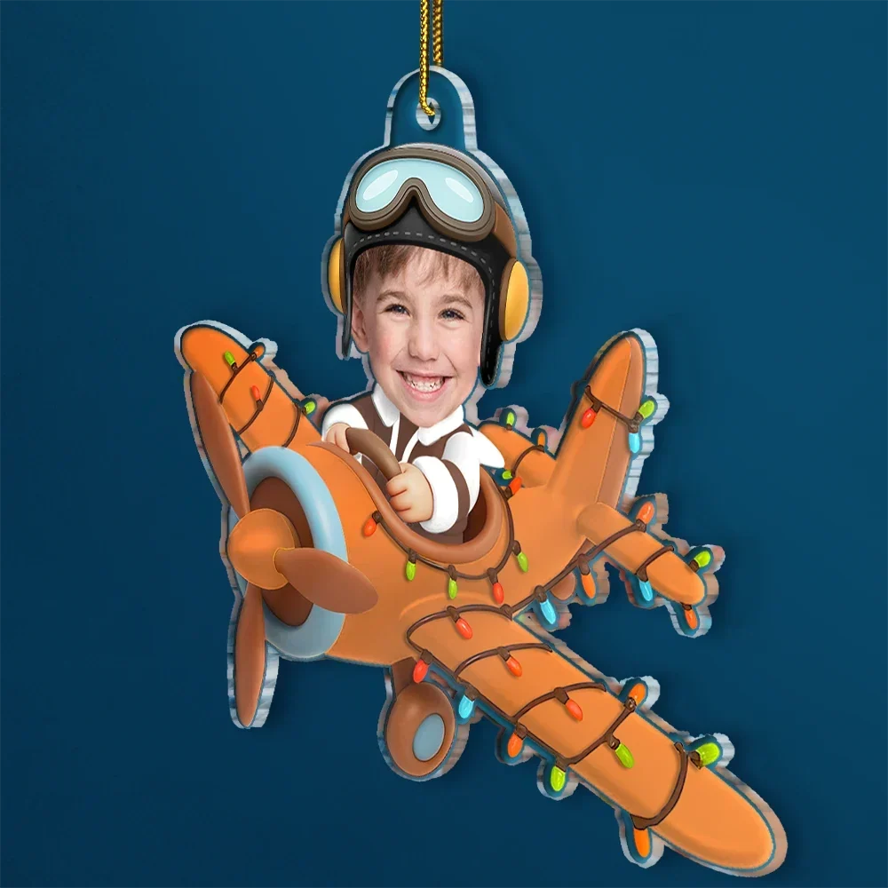 CustomPhotoFunnyKidFaceAirplane PersonalizedAcrylicPhotoOrnament TG066 CLA1533 MOCKUPWEB1