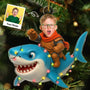 CustomPhotoFunnyKidFaceShark PersonalizedAcrylicPhotoOrnament TK841 CLA1526 MkDEF