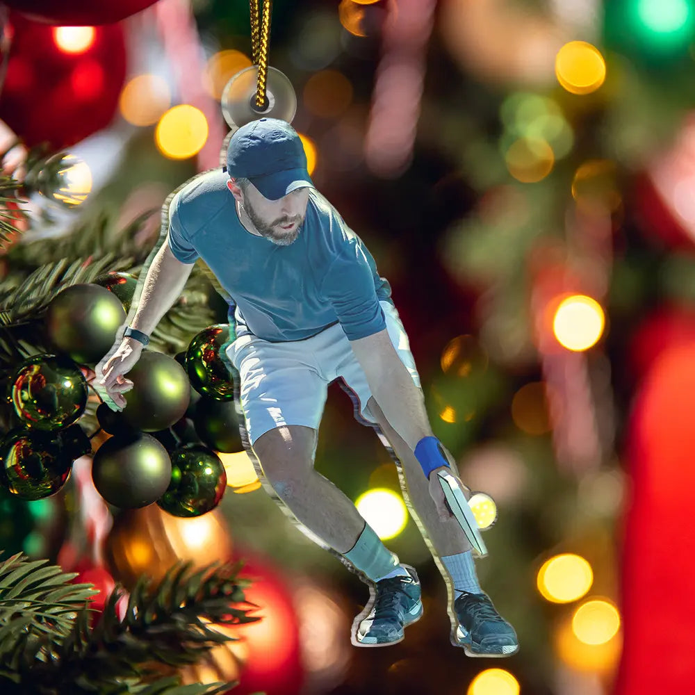 CustomPhotoPickleballChristmasDecorations PersonalizedAcrylicPhotoOrnament TK832 CLA1490 MkWebs4