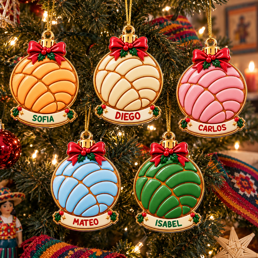 Custom_Navidad_Concha_Pan_Dulce_Ornament_Gift_For_Kids_Grandkids_Personalized_Ornament_1_7e3b4300 8579 41c0 9ce5 70984b2a4ae6