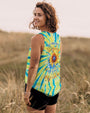 Desert Highway Cool Wind in My Hair Sunflower Peace Signs Tie Dye AOP Shirts _7_ oiEh6