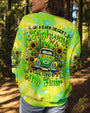 Desert Highway Cool Wind in My Hair Tie Dye Green Car and Sunflower AOP Shirts _1_ NGmyy