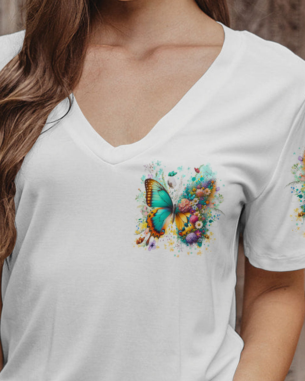 Don_E2_80_99t Be Afraid to Transform Butterfly Floral Inspirational AOP Shirts _11_ GSqFt
