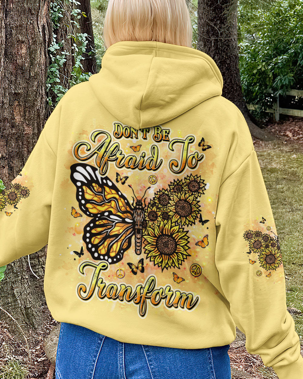 Don_E2_80_99t Be Afraid to Transform Butterfly and Sunflower Inspirational AOP Shirts _10_ AmQRv
